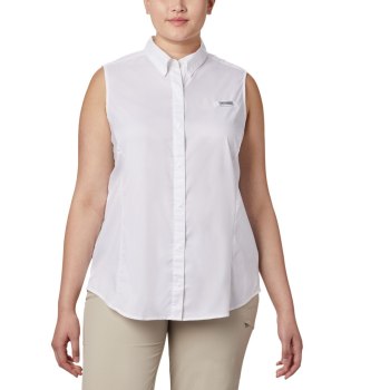 Dámské Košile Columbia PFG Tamiami Sleeveless Plus Size Bílé ZHACWM869